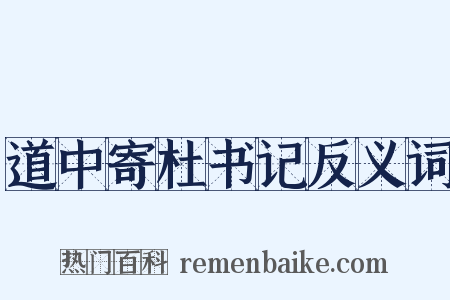 道中寄杜书记反义词是什么意思的图片